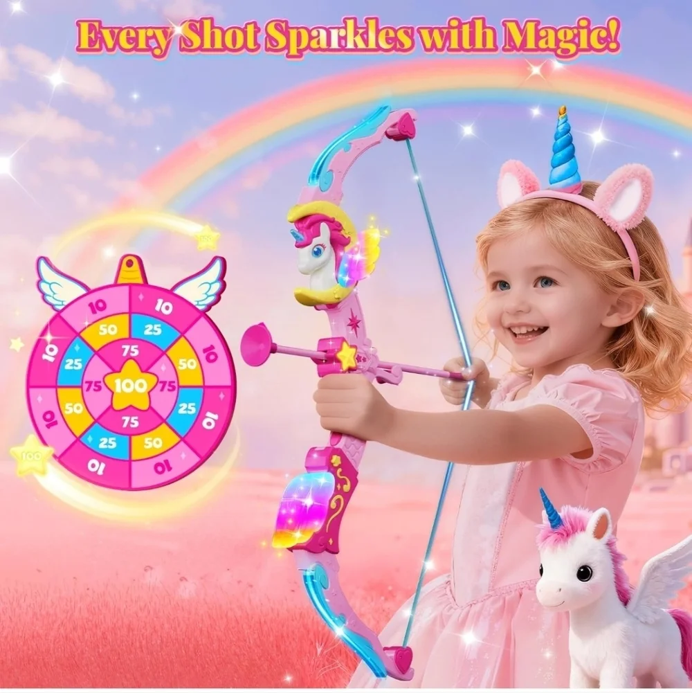 Pink Bow and Arrow Set for Kids